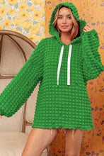 Load image into Gallery viewer, Rose Bubble Textured Waffle Hoodie