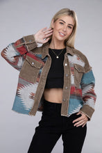 Load image into Gallery viewer, Aztec Print Corduroy Jacket