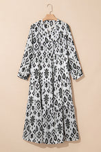 Load image into Gallery viewer, Black Western Abstract Geometric Printed Maxi Dress