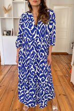 Load image into Gallery viewer, Black Western Abstract Geometric Printed Maxi Dress