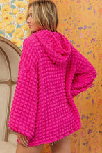 Load image into Gallery viewer, Rose Bubble Textured Waffle Hoodie