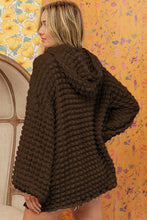 Load image into Gallery viewer, Rose Bubble Textured Waffle Hoodie