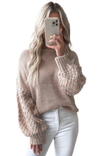 Load image into Gallery viewer, Parchment Cable Knit Sleeve Drop Shoulder Sweater