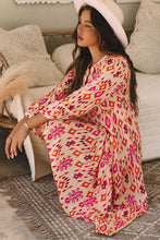 Load image into Gallery viewer, Black Western Abstract Geometric Printed Maxi Dress