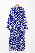 Load image into Gallery viewer, Black Western Abstract Geometric Printed Maxi Dress