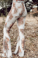Load image into Gallery viewer, Western Vintage Print High Waist Bell Pants