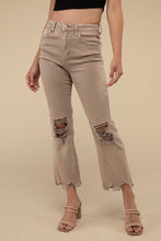 Load image into Gallery viewer, Acid Washed High Waist Distressed Straight Pants