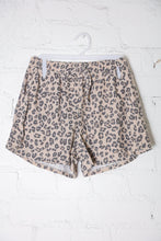 Load image into Gallery viewer, Be Bold Taupe Animal Print French Terry Pocket Shorts