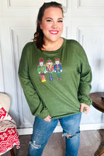 Load image into Gallery viewer, Be Merry Forest Green Nutcracker Sequin Hacci Top