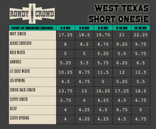 Load image into Gallery viewer, West Texas Short Onesie