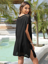 Load image into Gallery viewer, Slit Openwork V-Neck Cover-Up