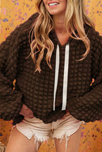 Load image into Gallery viewer, Rose Bubble Textured Waffle Hoodie