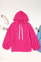 Load image into Gallery viewer, Rose Bubble Textured Waffle Hoodie