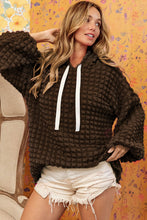 Load image into Gallery viewer, Rose Bubble Textured Waffle Hoodie