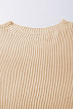 Load image into Gallery viewer, Apricot Short Sleeve Side Slit Oversized Sweater