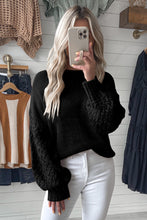 Load image into Gallery viewer, Parchment Cable Knit Sleeve Drop Shoulder Sweater