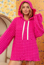 Load image into Gallery viewer, Rose Bubble Textured Waffle Hoodie