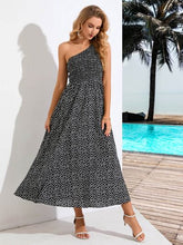 Load image into Gallery viewer, Printed Single Shoulder Midi Dress-