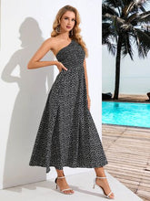 Load image into Gallery viewer, Printed Single Shoulder Midi Dress-