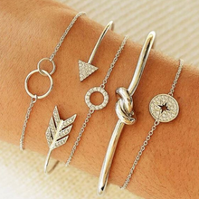 Load image into Gallery viewer, ClaudiaG Stacked Bracelet Set #7 Silver