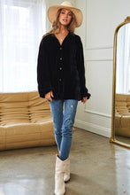 Load image into Gallery viewer, Long Sleeve Button Front Velvet Texture Top
