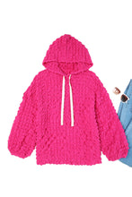 Load image into Gallery viewer, Rose Bubble Textured Waffle Hoodie