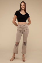 Load image into Gallery viewer, Acid Washed High Waist Distressed Straight Pants