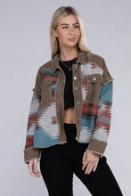 Load image into Gallery viewer, Aztec Print Corduroy Jacket