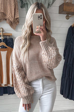 Load image into Gallery viewer, Parchment Cable Knit Sleeve Drop Shoulder Sweater