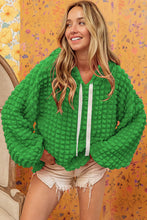 Load image into Gallery viewer, Rose Bubble Textured Waffle Hoodie