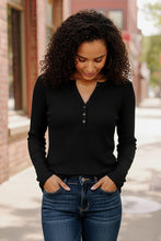 Load image into Gallery viewer, Backwoods Beauty Black Thermal Top