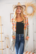 Load image into Gallery viewer, Aztec &amp; Grey Hacci Color Block Pocketed Cardigan
