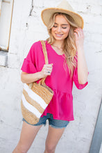 Load image into Gallery viewer, Beige and Cream Boho Weaved Tote Bag