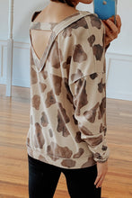 Load image into Gallery viewer, V Neck Animal Print Long Sleeve Top