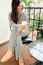 Load image into Gallery viewer, Ribbed Drop Shoulder Pullover and Pants Lounge Set