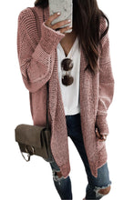 Load image into Gallery viewer, Plaid Knitted Long Open Front Cardigan