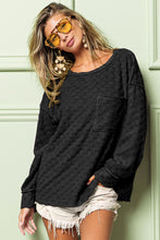 Load image into Gallery viewer, BiBi Checkered Round Neck Exposed Seam Top