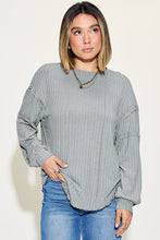 Load image into Gallery viewer, Basic Bae Full Size Ribbed Round Neck Long Sleeve T-Shirt
