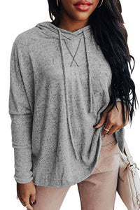 Loose Drawstring Pullover Hoodie