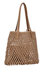 Load image into Gallery viewer, 2in1 Modern Chic String Woven Tote Bag