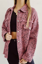 Load image into Gallery viewer, Stars &amp; Animal Spots Print Button Up Denim Shacket