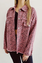 Load image into Gallery viewer, Stars &amp; Animal Spots Print Button Up Denim Shacket