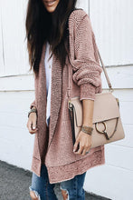 Load image into Gallery viewer, Plaid Knitted Long Open Front Cardigan