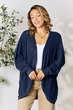 Load image into Gallery viewer, Basic Bae Full Size Ribbed Cocoon Cardigan