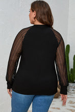 Load image into Gallery viewer, Plus Size Round Neck Long Sleeve Blouse
