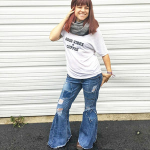 GOOD VIBES + COFFEE, Coffee Tshirt, Coffee Shirt, Good Vibes Tshirts, Good Vibes Tee, Coffee Tees