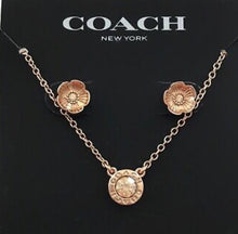 Load image into Gallery viewer, Coach Necklace &amp; Earrings Set