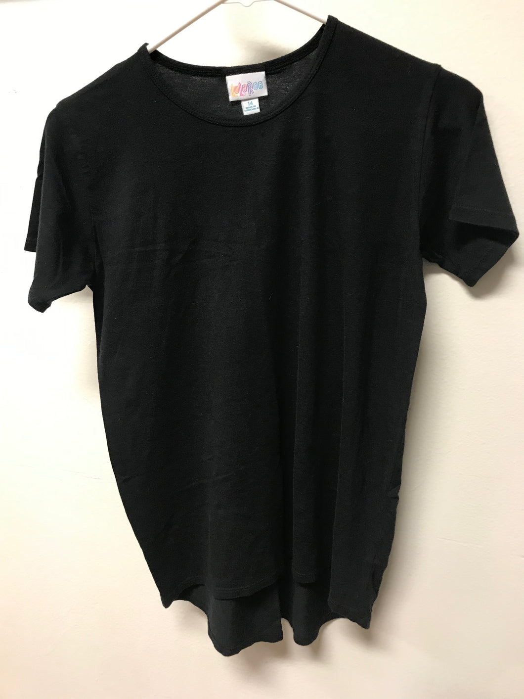 Lularoe Kids Black Tee- 14