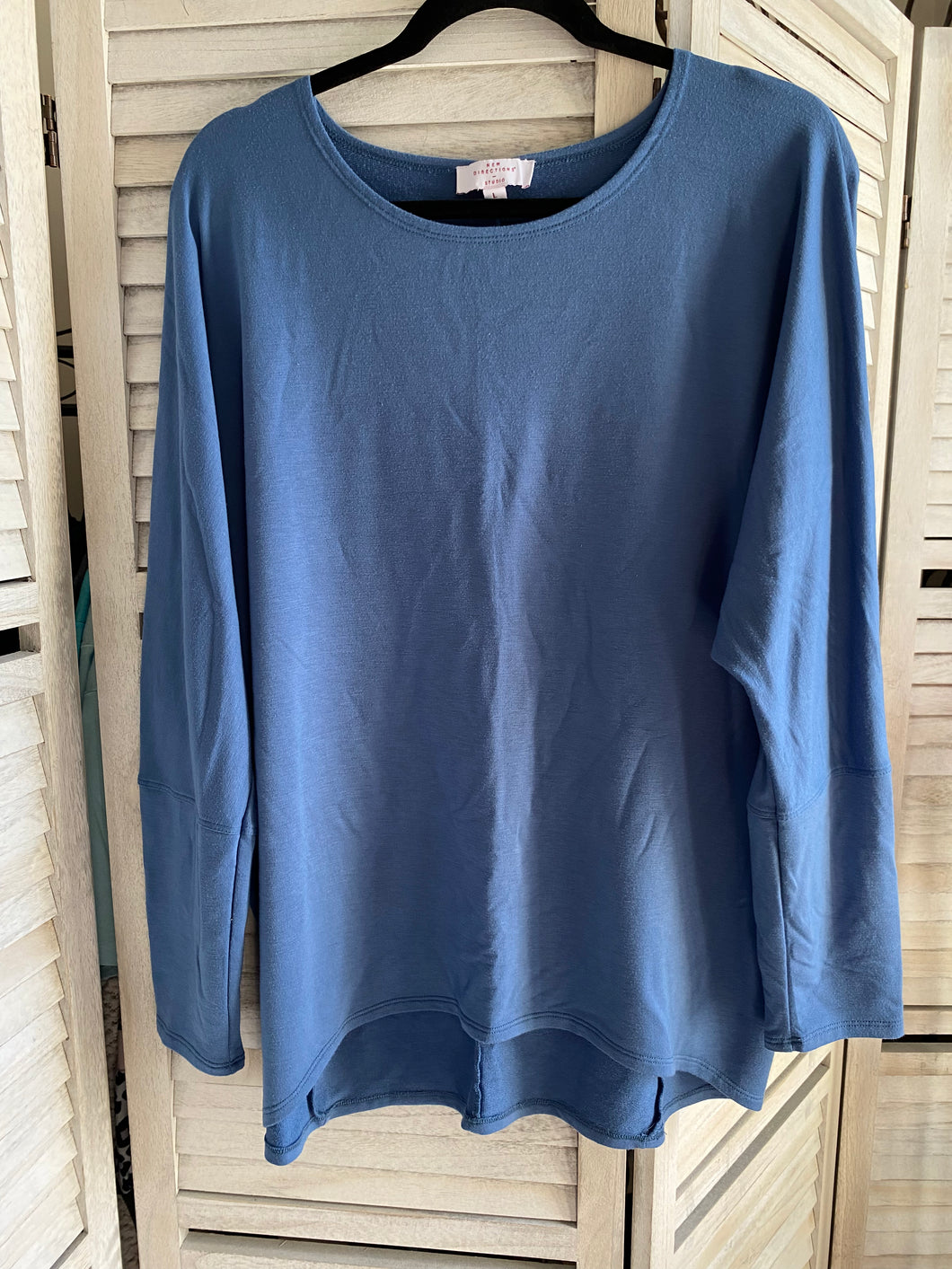 New Directions Blue Knit Top