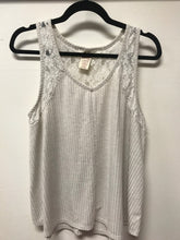 Load image into Gallery viewer, Faded Glory Ribbed Tank With Lace- L